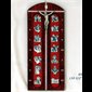 Mahogany Wood Way of the Cross, 4.25" x 10.5" (11.5x25.5 cm)