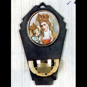 Plastic Holy Water Font With "St. Ann De Beaupré" 5.5" 14 cm