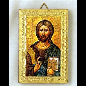 Icon Christ Pantocrator, 3.5" (9 cm)