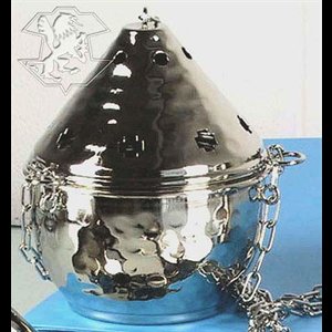 Nickel Incense Burner 4 1/3'' diam.(11 cm)