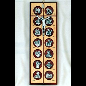 Chemin de croix en bois 4" x 12" (10 x 30.5 cm)