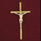 Traditional Crucifix Plated Brass Applique