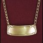 Vase Engraving Plate w/Chain  Bronze Applique