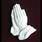 Praying Hands White Marble Applique