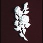 Three Bud Rose White Marble Applique