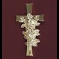 Cross & Rose Bright Gold Applique