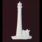 Coastal Lighthouse White Marble Applique