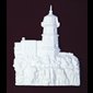 Cliffside Lighthouse White Marble Applique