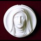 Sorrowful Mother White Marble Applique