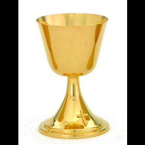 Chalice, Gold Plate 24Kt, 6.75" (17,1 cm) / Capacity: 12 oz