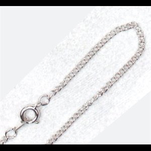 Chaîne 18" (46 cm) plaqué argent Avec Fermoir