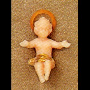 Color Plastic Infant Jesus Figurine, 1.5" (4 cm)