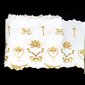 White and Gold Lace JHS 8.75" (22 cm) Wide / meter