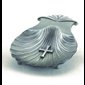 Coquille de baptême en métal oxydé, 5 3/8" (13.7 cm) Dia.