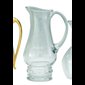 Flagon (glass), 11.5" H. (29 cm) 52 oz. w/etched cross
