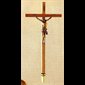 Processional Crucifix, 75.5" (192 cm) Ht., Cross 15" x 8"