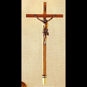 Processional Crucifix, 75.5" (192 cm) Ht., Cross 15" x 8"