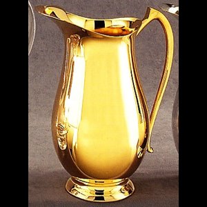 Flagon 10" H. (25.5 cm) 54 oz (gold plated)