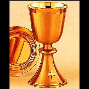 Chalice w/ well paten, 3.25" (8,3 cm) Dia., 5.5" (14 cm) Ht