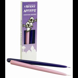 Advent candles 3/4" x 12" (19 x 300 mm) / Set of 4