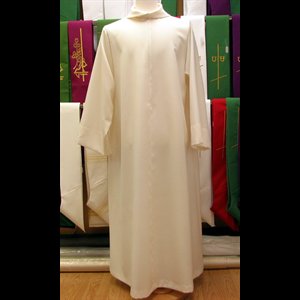 Baggy Alb Zipper Gaspard collar White 53"