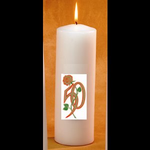 Cierge 50e anniversaire de mariage 3" x 9" (76 x 230 mm)