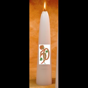 50th Anniversary Wedding Candle 2 5/8" x 12" (67 x 300 mm)