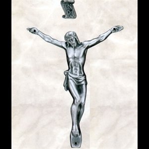 Silver Plated Pewter Corpus, 5.5" (14 cm)