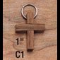 Walnut Wood Cross, 1" (2.5 cm)