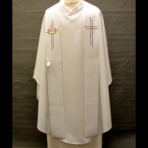 Chasuble et Étole #2161-3161 Blanche
