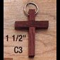 Paduck Wood Cross, 1.5" (4 cm)