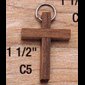 Walnut Wood Cross, 1.5" (4 cm)