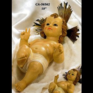 Pers. Enfant-Jésus 18" (45.7 cm) en résine avec rayon