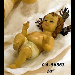 Pers. Enfant-Jésus 10" (25.5 cm) en résine avec rayon