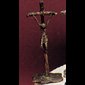 Altar crucifix 4" Papal in pewter antique gold