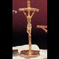 Altar crucifix 4" Papal in pewter gold plated