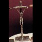 Altar crucifix 4" Papal in pewter silver plated