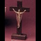 Altar Crucifix 7" (18 cm) Wenge wood/Pewter corpus gold