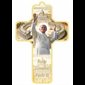 Croix Pape Jean-Paul II 3.5'' x 5'' (9 x 13 cm) en bois