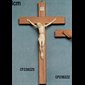Crucifix 11" (28 cm) Beech wood-Plastic ivory corpus