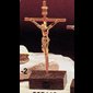 Altar crucifix 4" metal gold plated