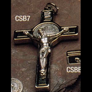 St. Benedict Cross 3" (7.6 cm) black/rhodium