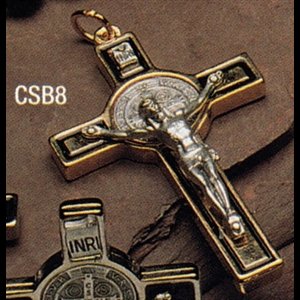 St. Benedict Cross 3" (7.6 cm) black/gold