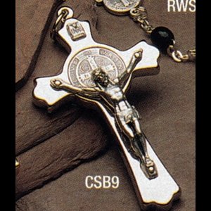 St. Benedict Cross 3" (7.6 cm) rhodium
