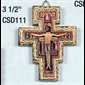 Croix Saint Damien 3.5" (9 cm) en bois