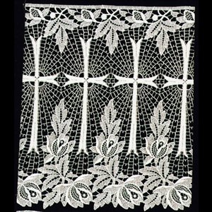 Embroidered Lace #750 / yard (12 3/4" wide)