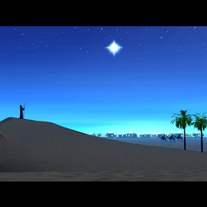 Christmas Crib Scenery The Evening Star 24" x 16" / ea