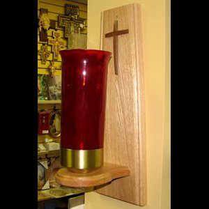 Mural Sanctuary Lamp Oak 18" (46 cm) H.