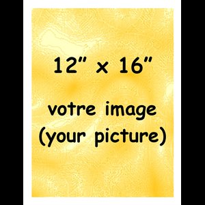Image cartonnée 12" x 16" / un
