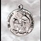 Médaille Saint Jacques 3/4" (1.9 cm) en argent sterling